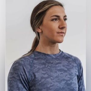 NoBull Navy Camo Long Sleeve Shirt Size Medium